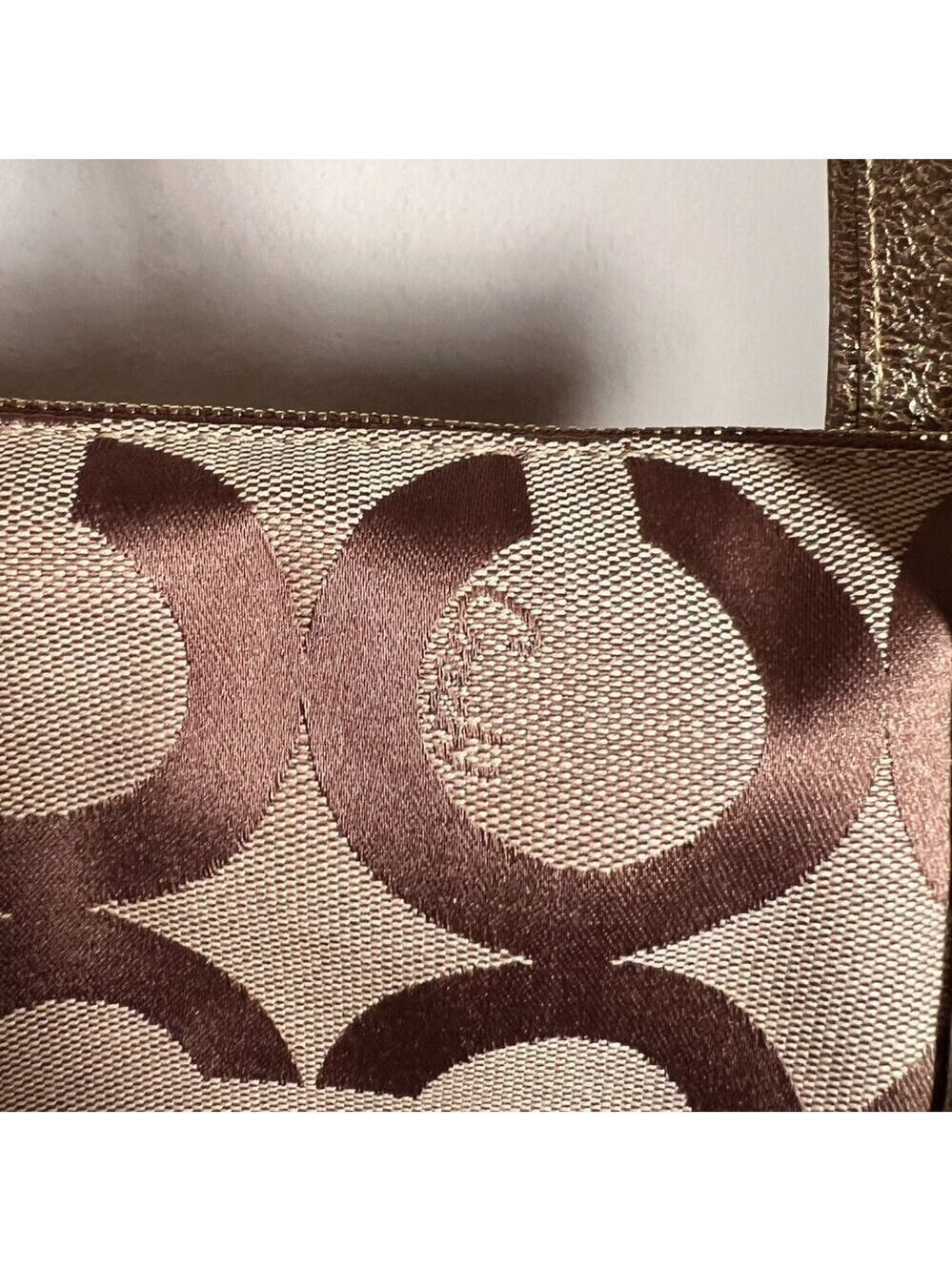 Coach Poppy Tote Large Gold Khaki - Picture 9 of 15